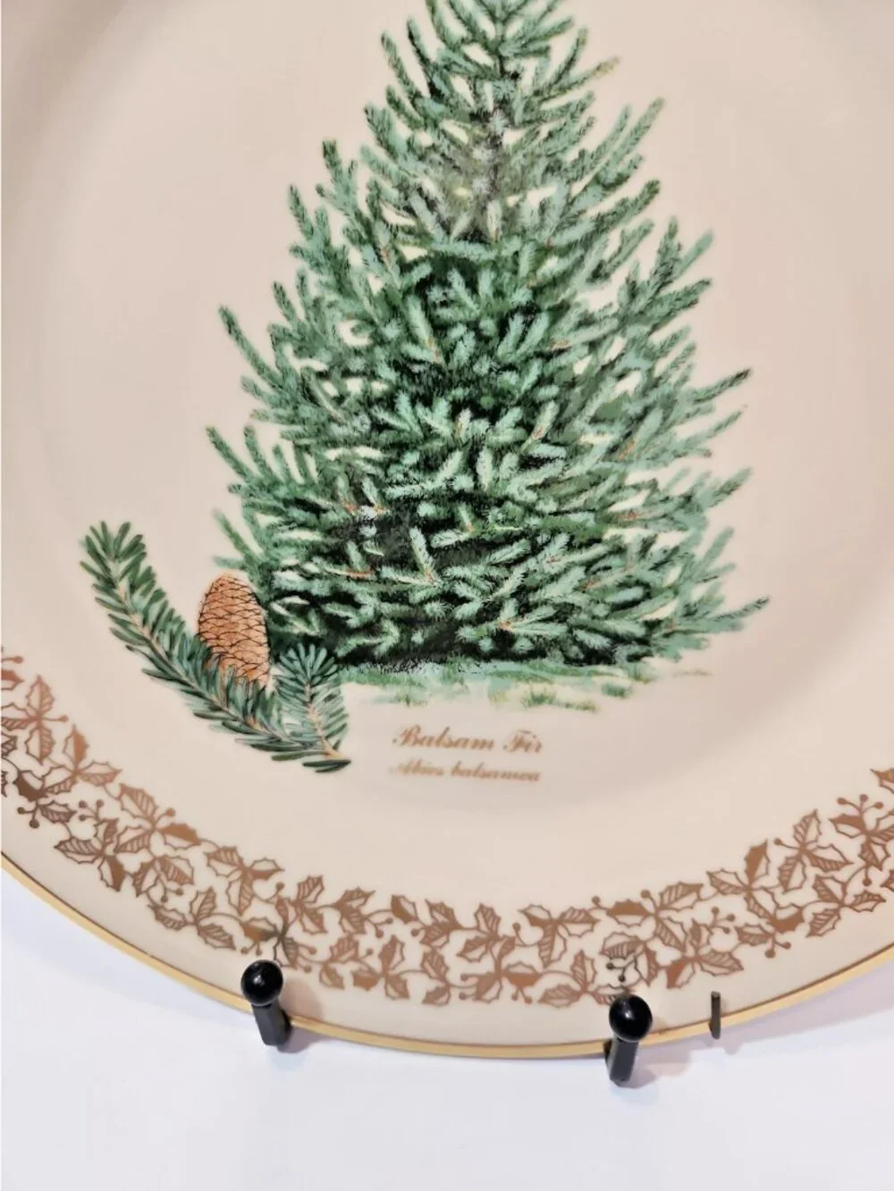Vtg Lenox 1979 Christmas Plate Commemorative Issue Balsam Fir with Box